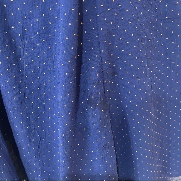 LUCY In The Sky Kalene Bow Tie Dress in Blue and Gold Dot Size Small - Picture 7 of 10